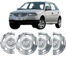 Jogo Calota Aro 13 Volkswagen Gol G4 2006 até 2014 ca3011pta Com Emblema