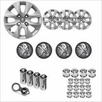 Jogo Calota Aro 14 206 207 208 2015 2016 Peugeot + Emblema Resinado + Tampa Ventil + Capa Parafuso Jogo Calota Aro 14 206 207 208 2015 2016 Peugeot + Emblema Resinado + Tampa Ventil + Capa Parafuso
