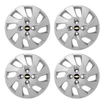 Jogo Calota Aro 14 Corsa Celta Onix Prisma Emblema Resinado