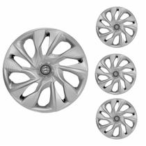 Jogo Calota Aro 14 DS4 Silver Universal + Emblema Resinado Citroen Jogo Calota Aro 14 DS4 Silver Universal + Emblema Resinado Citroen