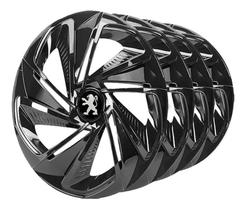 Jogo Calota Aro 14 Esportiva Nitro Peugeot 207 208 Preta