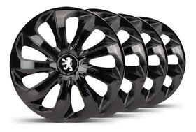 Jogo Calota Aro 14 Esportiva Velox Peugeot 206 207 208 Preta
