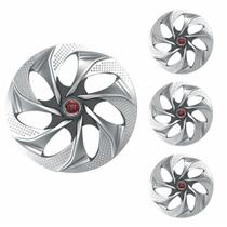Jogo Calota Aro 14 Evolution Silver Graphite Universal + Emblema Resinado Fiat Jogo Calota Aro 14 Evolution Silver Graphite Universal + Emblema Resinado Fiat