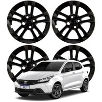 Jogo Calota Aro 14 Fiat Argo 2021 Cubo Baixo Preto Brilho 294CB-POB-U