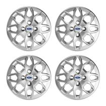 Jogo Calota Aro 14 Ford Ka + Sedan 15 16 Emblema Resinado Prata