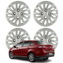 Jogo Calota Aro 14 Grand Siena 2012/2013 Cubo Baixo Prata