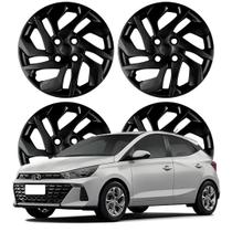 Jogo Calota Aro 14 Hyundai HB20 2020 Cubo Baixo Preto Jogo Calota Aro 14 Hyundai HB20 2020 Cubo Baixo Preto