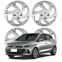 Jogo Calota Aro 14 Hyundai HB20/ HB20S 2024 Cubo Baixo Prata 201CB-PTA-U