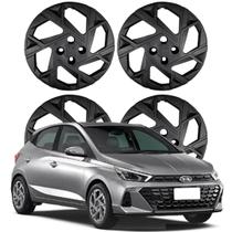 Jogo Calota Aro 14 Hyundai HB20/ HB20S 2024 Cubo Baixo Preto Fosco 201CB-POF-U