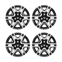 Jogo Calota Aro 14 Kwid 2018/2019 Preta Brilhante C/Prata Jogo Calota Aro 14 Kwid 2018/2019 Preta Brilhante C/Prata