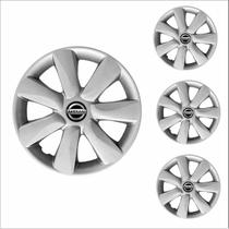 Jogo Calota Aro 14 March 2015 à 2018 Nissan + Emblema Resinado Jogo Calota Aro 14 March 2015 à 2018 Nissan + Emblema Resinado