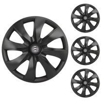 Jogo Calota Aro 14 Prime Fosc Black Universal + Emblema Resinado Citroen Jogo Calota Aro 14 Prime Fosc Black Universal + Emblema Resinado Citroen