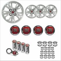 Jogo Calota Aro 14 Uno Way 2011 2012 Fiat + Emblema Resinado + Tampa Ventil + Capa Parafuso Jogo Calota Aro 14 Uno Way 2011 2012 Fiat + Emblema Resinado + Tampa Ventil + Capa Parafuso