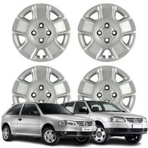 Jogo Calota Aro 14 VW Gol Parati Saveiro 2007-2008 Prata