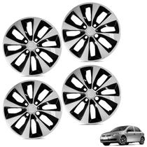 Jogo calota aro 14p preto / prata mod gol/voyage g5/g6 2013 - general car - kit-61102