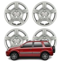 Jogo Calota Aro 15" Ford Ecosport até 2012 Cubo Padrão Prata