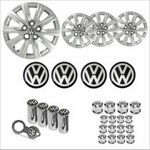 Jogo Calota Aro 15 Fox SpaceFox Polo 2012 2013 + Emblema Resinado + Tampa Ventil + Capa Parafuso