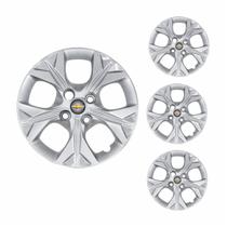 Jogo Calota Aro 15 Onix Prisma 2021 Chevrolet GM + Emblema Resinado