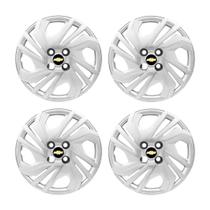 Jogo Calota Aro 15 Prata Onix 2023 2024 Emblema Resinado