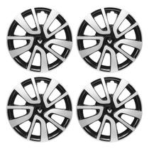 Jogo Calota Aro 15 Sandero Logan Clio 14/20 Preto C/ Prata Jogo Calota Aro 15 Sandero Logan Clio 14/20 Preto C/ Prata