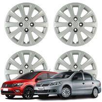 Jogo Calota Aro 15" VW Gol Voyage G5 Cubo Padrão Prata 018CP-PTA-U