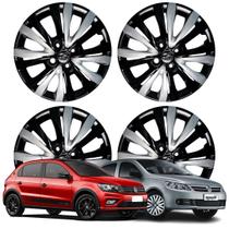 Jogo Calota Aro 15" VW Gol Voyage G5/ G6/ G7 Cubo Padrão Preto/ Prata 246CP-PBP-U Jogo Calota Aro 15" VW Gol Voyage G5/ G6/ G7 Cubo Padrão Preto/ Prata 246CP-PBP-U