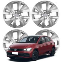 Jogo Calota Aro 15" VW Polo Track Cubo Padrão Prata 148CP-PTA-U