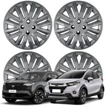 Jogo Calota Aro 16" Kicks WRV Fit Civic City Cubo Padrão Grafite 001CP-GFT-U Jogo Calota Aro 16" Kicks WRV Fit Civic City Cubo Padrão Grafite 001CP-GFT-U