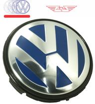 Jogo Calota Central Azul 51mm Roda Liga Leve Original Vw