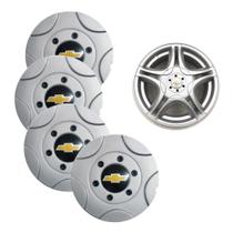 Jogo Calota Central Miolo Tampa De Roda Gm Chevrolet Astra Sport 2002 Aro15