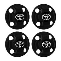 Jogo Calota Central New Cap emblema resinado Toyota Preto