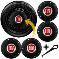 Jogo Calota Centro De Roda Ferro Fiat Aro 13 14 15 Amarok