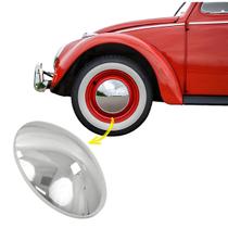 Jogo Calota Centro Fusca Kombi Porshe 4 Furos Lisa Cromada