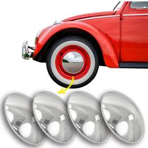 Jogo Calota Centro Fusca Kombi Porshe 4 Furos Lisa Cromada Jogo Calota Centro Fusca Kombi Porshe 4 Furos Lisa Cromada
