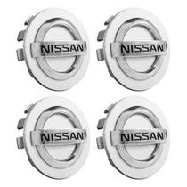 Jogo Calota Centro Meio Tampa Roda Nissan Sentra March Prata