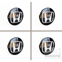 Jogo Calota Centro Miolo Tampa Emblema Honda Roda Liga Leve Hrv 2015 2016 2017 Preta