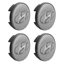 Jogo calota centro roda hyundai creta acrílico 58mm prata