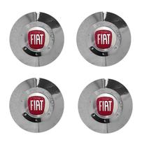 Jogo Calota Centro Roda Scorro S182 Cromado Fiat Aro 14 15