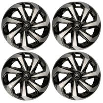Jogo calota esportiva 14 spider preta prata c3 c4 picasso Jogo calota esportiva 14 spider preta prata c3 c4 picasso