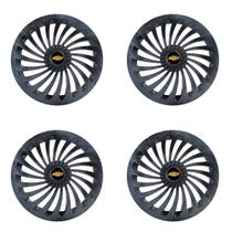 Jogo calota esportiva 15 twister grafite onix prisma montana