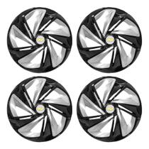 Jogo Calota Esportiva Aro 14 Nitro Black Silver GM Corsa Celta Montana Prisma Jogo Calota Esportiva Aro 14 Nitro Black Silver GM Corsa Celta Montana Prisma