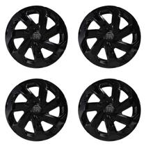 Jogo calota esportiva aro 14 spider preta argo cronos mobi