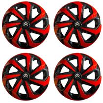 Jogo calota esportiva aro 14 spider vermelha c3 c4 picasso Jogo calota esportiva aro 14 spider vermelha c3 c4 picasso
