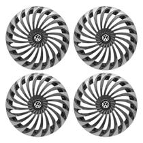 Jogo Calota Esportiva Aro 14 Twister Graphite/Silver Volkswagen Gol Fox