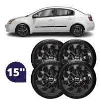 Jogo Calota Esportiva Aro 15 Nissan March Sentra Versa Livina Jogo Calota Esportiva Aro 15 Nissan March Sentra Versa Livina