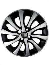 Jogo Calota Esportiva Com Emblema Fiat Aro 15 Idea Palio Siena Argo 4 Pçs Esportiva Pronta Entrega