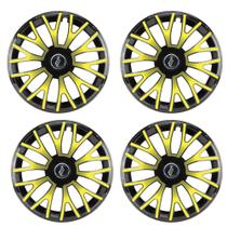 Jogo Calota Esportiva Universal Triton Black Yellow Aro 13