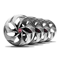 Jogo Calota Evolution Chrome Black Aro 14 Elitte c/Emb Fiat