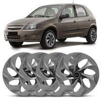 Jogo Calota Evolution Silver para Roda Aro 14 4x100 4x108 Parafuso Cubo Baixo 4 Peças Jogo Calota Evolution Silver para Roda Aro 14 4x100 4x108 Parafuso Cubo Baixo 4 Peças