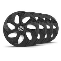 Jogo Calota Evolution Unicolor Aro 14 Preta Fosca VW Pointer